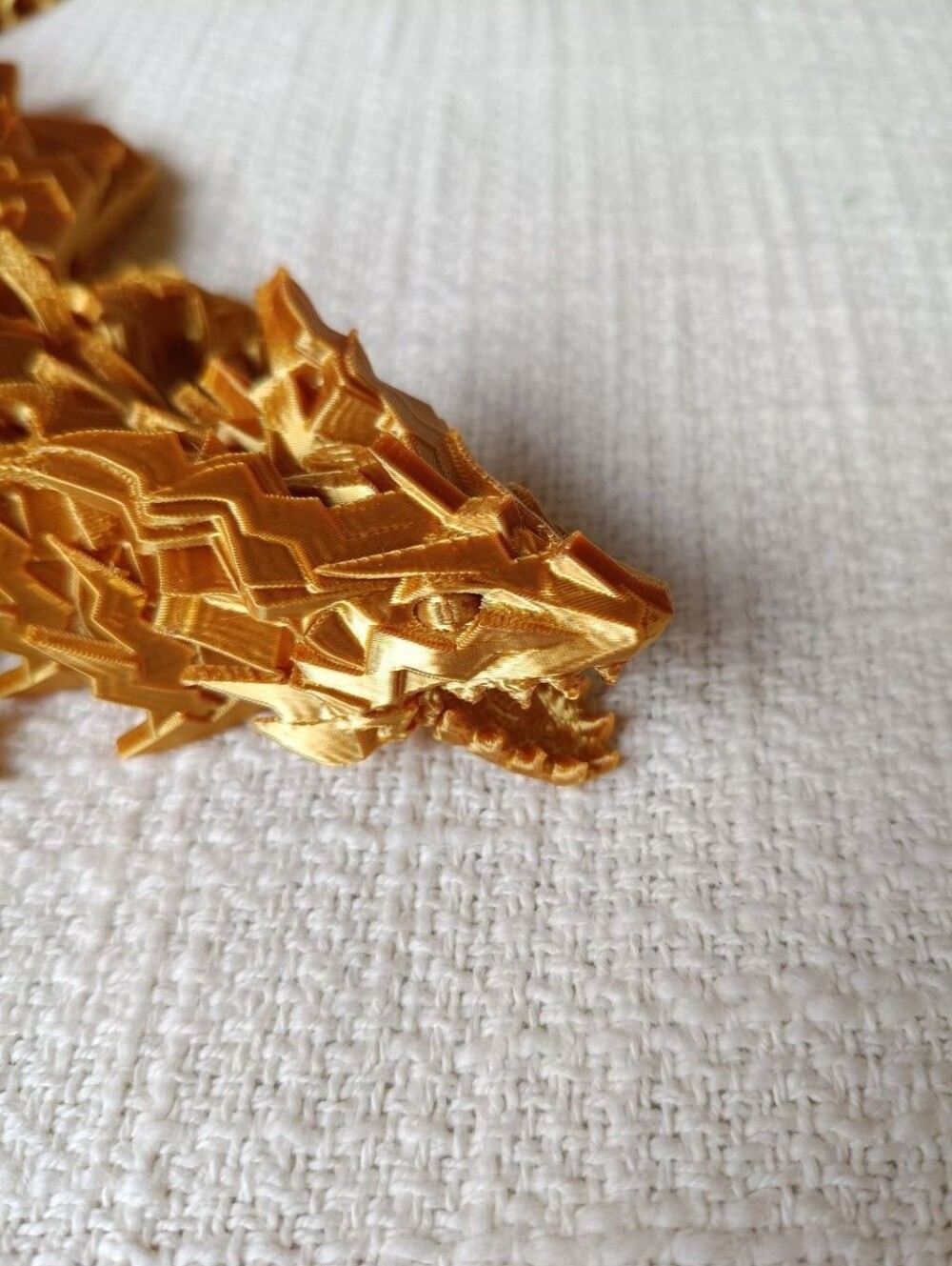 3d Printed Reptile Dragon Toy - Purple and Gold 15 In - Picture 6 of 6
